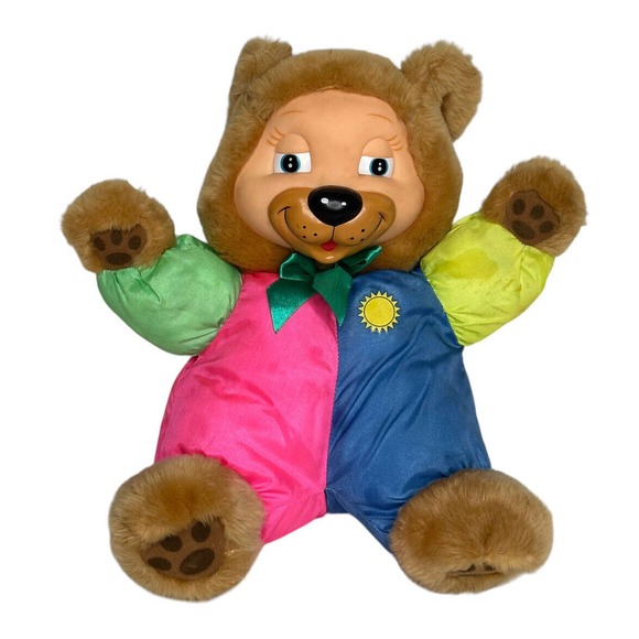 Vintage 1998 Cuddle Tunes Bear BABY'S 'N THNIGS Fluorescent Color Music Lights - Picture 1 of 7